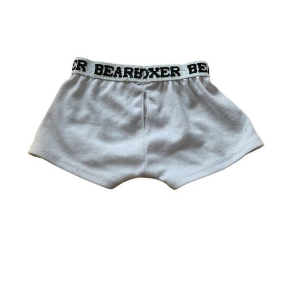 Build a Bear Plush Teddy Bear Clothing White Bear Boxers Underwear - Picture 2 of 3